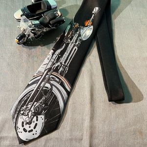 Deborah motorcycle tie. Very cute. Hand made. Unique design.